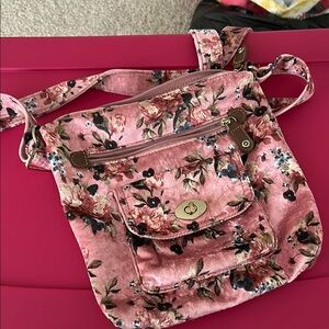 Floral Pink Crossbody Bag